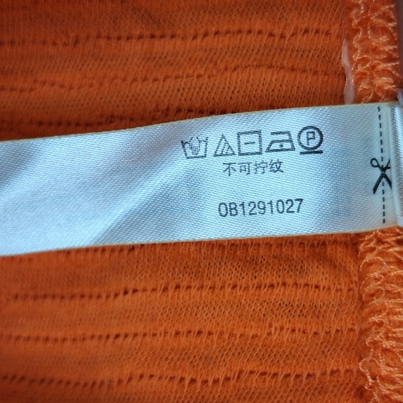 Free People Movement Top Large Orange Oversized Boxy Cropped Athleisure Athletic - Picture 5 of 8